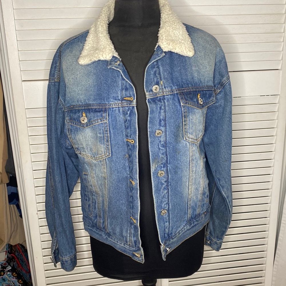 Denim Sherpa Jacket sz M